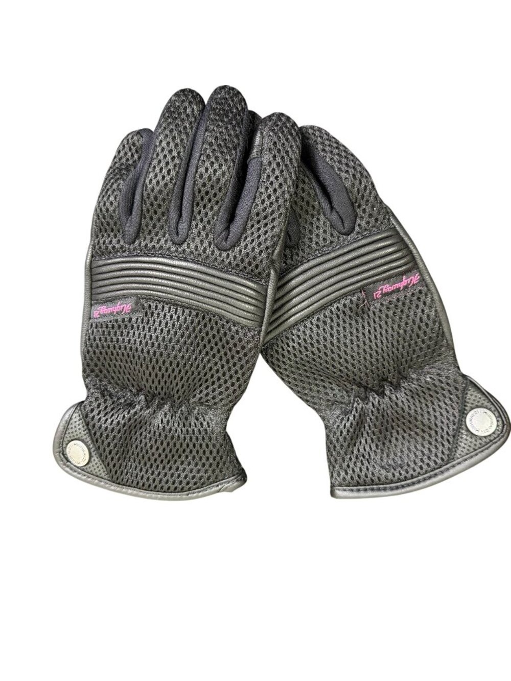 Highway 21 Women's Turbine Mesh Gloves, Padded Leather Palm, Size Large